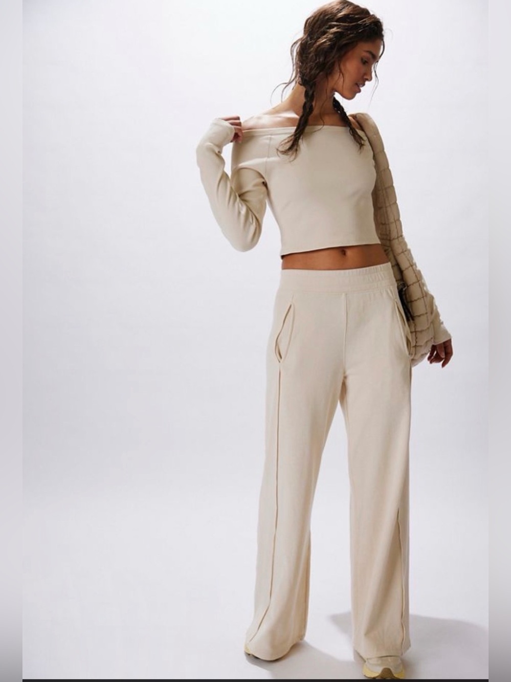 Free People x FP Movement “Go To Long Sleeve Set” in TOFU